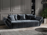 Canapea extensibilă dumonde cu ladă de depozitare si sezut confortabil din spuma HR, Euphoria Grafit 250x100 cm Fabrica