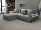 Colțar extensibil dumonde cu ladă de depozitare si sezut confortabil din spuma HR, Berlin Enjoy Gri 280x185 cm Fabrica