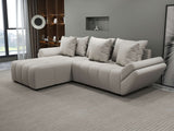 Colțar extensibil dumonde cu ladă de depozitare si sezut confortabil din spuma HR, Berlin Enjoy Bej 280x185 cm Fabrica