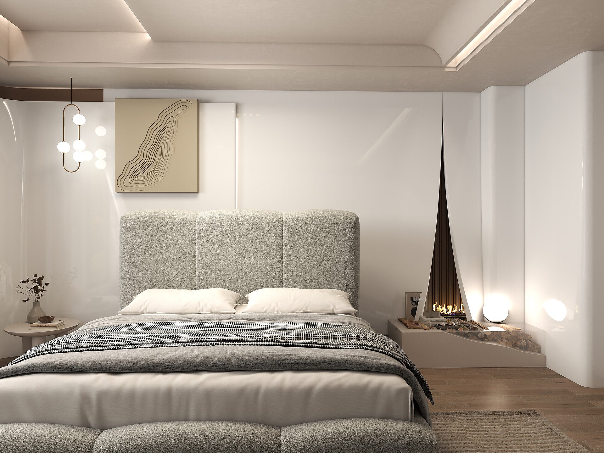 Pat dormitor dumonde, tapitat gri, Havana 160x200 cm, somiera rabatabila inclusa, spatiu depozitare