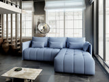Colțar extensibil dumonde cu ladă de depozitare si sezut confortabil din spuma HR, Malta Blue II 235x185 cm