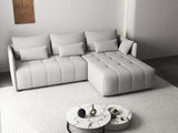 Colțar extensibil dumonde cu ladă de depozitare si sezut confortabil din spuma HR, Malta Euphoria Grey 235x185 cm