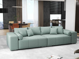 Canapea extensibilă dumonde cu ladă de depozitare si sezut confortabil din spuma HR, Marbela Enjoy Lux Mint XXL 295x100 cm fabrica