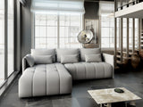 Colțar extensibil dumonde cu ladă de depozitare si sezut confortabil din spuma HR, Malta Grey 235x185 cm Fabrica