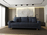 Canapea extensibilă dumonde cu ladă de depozitare si sezut confortabil din spuma HR, Kronos Enjoy Antracit 210x100 cm fabrica