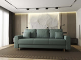 Canapea extensibilă dumonde cu ladă de depozitare si sezut confortabil din spuma HR, Kronos Enjoy Verde Mint 210x100 cm fabrica