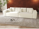Canapea extensibilă dumonde cu ladă de depozitare si sezut confortabil din spuma HR, Dream Ambience Alb 310x100 cm Fabrica