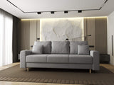 Canapea extensibilă dumonde cu ladă de depozitare si sezut confortabil din spuma HR, Kronos Euphoria Gri 210x100 cm fabrica