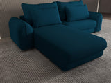Colțar extensibil dumonde cu ladă de depozitare si sezut confortabil din spuma HR, Denver Enjoy Verde Petrol 275x185 cm Fabrica