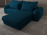 Colțar extensibil dumonde cu ladă de depozitare si sezut confortabil din spuma HR, Denver Enjoy Verde Petrol 275x185 cm II Fabrica