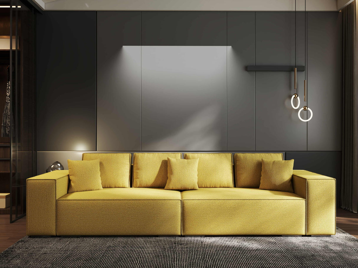 Canapea extensibilă dumonde cu ladă de depozitare si sezut confortabil din spuma HR, Dream Enjoy Melon 310x100 cm Fabrica
