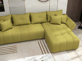 Colțar extensibil dumonde cu ladă de depozitare si sezut confortabil din spuma HR, Berlin XL Enjoy Green 350x185 cm II