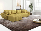 Colțar extensibil dumonde cu ladă de depozitare si sezut confortabil din spuma HR, Berlin XL Enjoy Lux Melon 350x185 cm Fabrica