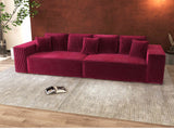 Canapea extensibilă dumonde cu ladă de depozitare si sezut confortabil din spuma HR, Dream Zoom Rosu 310x100 cm Fabrica