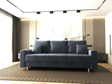 Canapea extensibilă dumonde cu ladă de depozitare si sezut confortabil din spuma HR, Kronos Euphoria Gri Grafit 210x100 cm fabrica