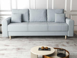 Canapea extensibilă dumonde cu ladă de depozitare si sezut confortabil din spuma HR, Kronos Zoom Gri Mint 210x100 cm fabrica