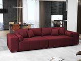 Canapea extensibilă dumonde cu ladă de depozitare si sezut confortabil din spuma HR, Marbela Enjoy Rosu XXL 295x100 cm fabrica
