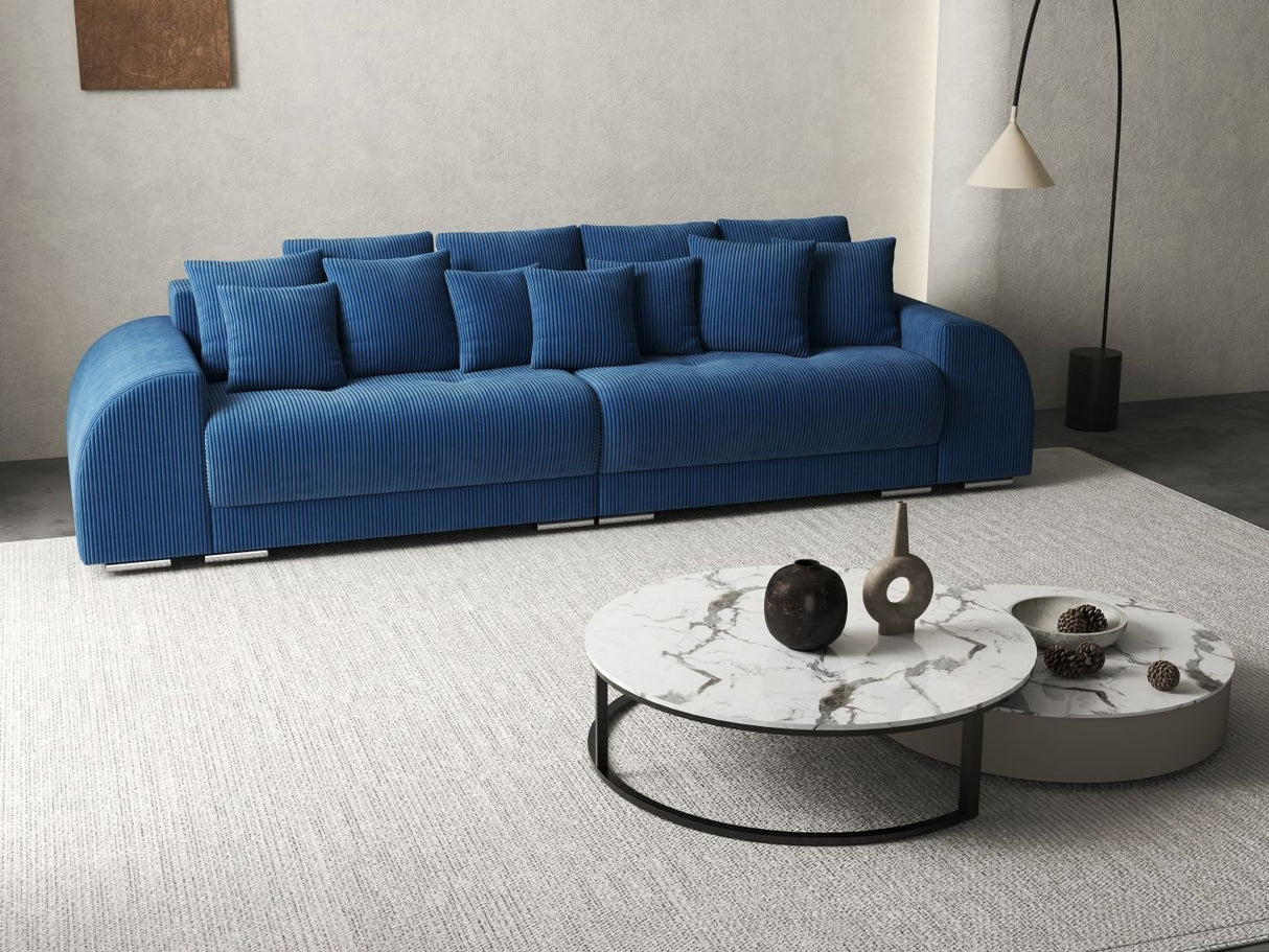 Canapea extensibilă dumonde cu 2 lăzi de depozitare si sezut confortabil din spuma HR, Verona Blue 310x100 cm Fabrica