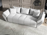 Canapea extensibilă dumonde cu ladă de depozitare si sezut confortabil din spuma HR, Euphoria Grey 250x100 cm Fabrica