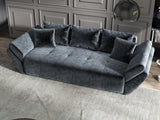 Canapea extensibilă dumonde cu ladă de depozitare si sezut confortabil din spuma HR, Euphoria Grafit 250x100 cm Fabrica