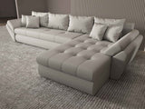 Colțar extensibil dumonde cu ladă de depozitare si sezut confortabil din spuma HR, Loana XL Enjoy Beige II 335x185 cm Fabrica