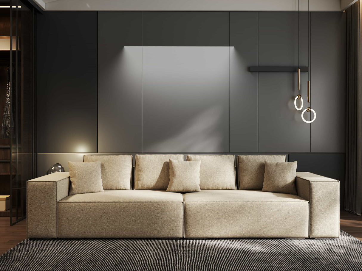 Canapea extensibilă dumonde cu ladă de depozitare si sezut confortabil din spuma HR, Dream Enjoy Bej 2 310x100 cm Fabrica