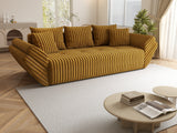 Canapea extensibilă dumonde cu ladă de depozitare si sezut confortabil din spuma HR, Ambience Mustar 250x100 cm Fabrica