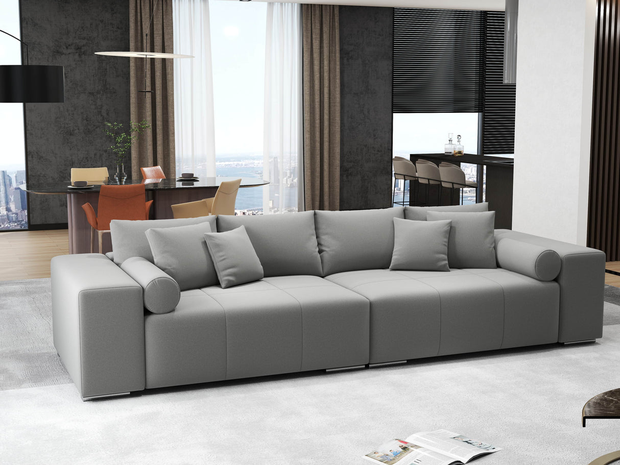 Canapea extensibilă dumonde cu ladă de depozitare si sezut confortabil din spuma HR, Marbela Royal Gri XXL 295x100 cm fabrica