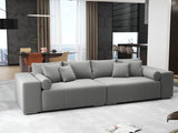 Canapea extensibilă dumonde cu ladă de depozitare si sezut confortabil din spuma HR, Marbela Royal Gri XXL 295x100 cm fabrica