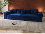 Canapea extensibilă dumonde cu ladă de depozitare si sezut confortabil din spuma HR, Dream Royal Albastru 310x100 cm Fabrica