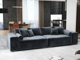 Canapea extensibilă dumonde cu ladă de depozitare si sezut confortabil din spuma HR, Marbela Euphoria Grafit XXL 295x100 cm fabrica