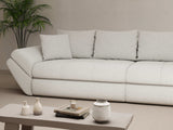 Canapea extensibilă dumonde cu ladă de depozitare si sezut confortabil din spuma HR, Loana Euphoria Alb 300x100 cm Fabrica