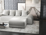 Colțar extensibil dumonde cu ladă de depozitare si sezut confortabil din spuma HR, Verona Zoom Gri II 290x185 cm Fabrica