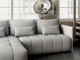 Colțar extensibil dumonde cu ladă de depozitare si sezut confortabil din spuma HR, Malta Grey 235x185 cm Fabrica