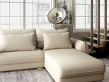 Colțar extensibil dumonde cu ladă de depozitare si sezut confortabil din spuma HR, Denver Enjoy Beige 275x185 cm II Fabrica