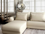 Colțar extensibil dumonde cu ladă de depozitare si sezut confortabil din spuma HR, Denver Enjoy Beige 275x185 cm Fabrica