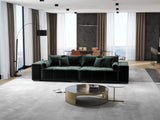 Canapea extensibilă dumonde cu ladă de depozitare si sezut confortabil din spuma HR, Marbela Euphoria Green XXL 295x100 cm fabrica