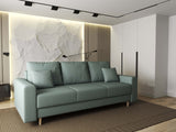 Canapea extensibilă dumonde cu ladă de depozitare si sezut confortabil din spuma HR, Kronos Enjoy Verde Mint 210x100 cm fabrica
