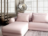 Colțar extensibil dumonde cu ladă de depozitare si sezut confortabil din spuma HR, Denver Enjoy Flamingo 275x185 cm Fabrica