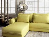 Colțar extensibil dumonde cu ladă de depozitare si sezut confortabil din spuma HR, Denver Enjoy Verde 275x185 cm Fabrica