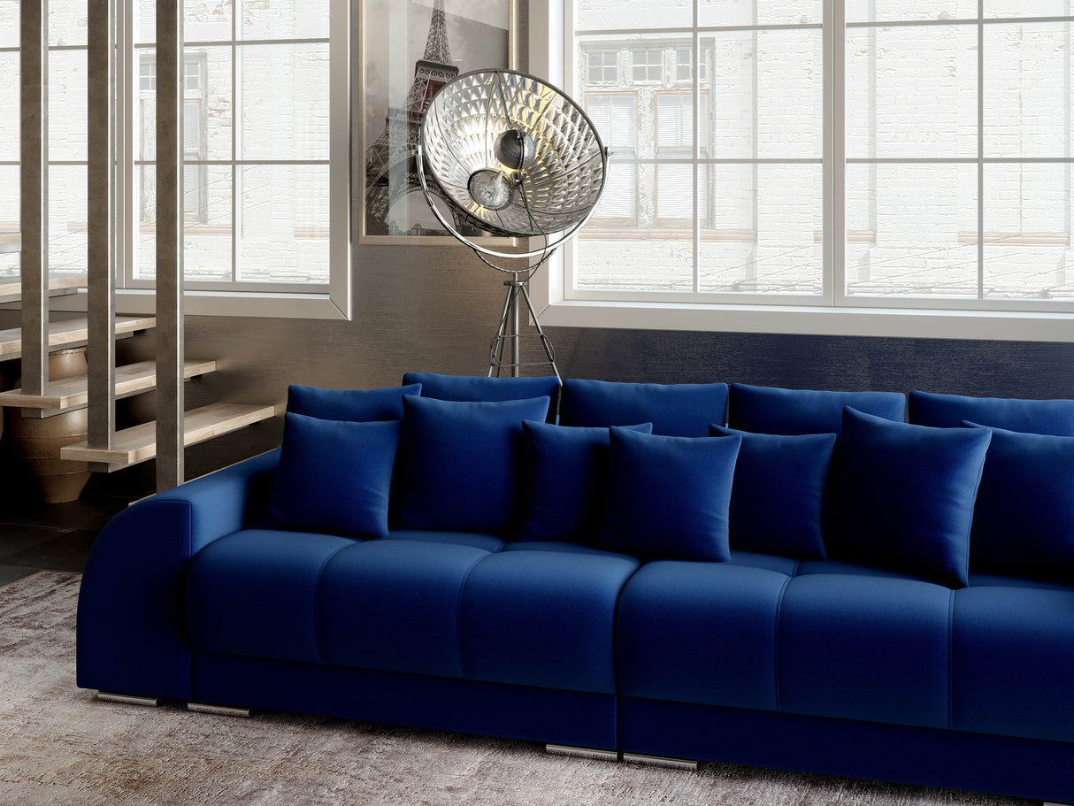 Canapea extensibilă dumonde cu 2 lăzi de depozitare si sezut confortabil din spuma HR, Verona Navy Blue 310x100 cm Fabrica