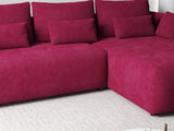 Colțar extensibil dumonde cu ladă de depozitare si sezut confortabil din spuma HR, Malta Zoom Red II 235x185 cm