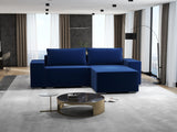 Colțar extensibil dumonde cu ladă de depozitare si sezut confortabil din spuma HR, Dream Royal Albastru 290x185 cm II Fabrica