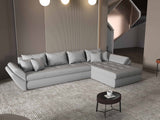 Colțar extensibil dumonde cu ladă de depozitare si sezut confortabil din spuma HR, Loana XL Enjoy Gri II 335x185 cm Fabrica