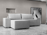 Colțar extensibil dumonde cu ladă de depozitare si sezut confortabil din spuma HR, Dream Euphoria Gri 290x185 cm Fabrica