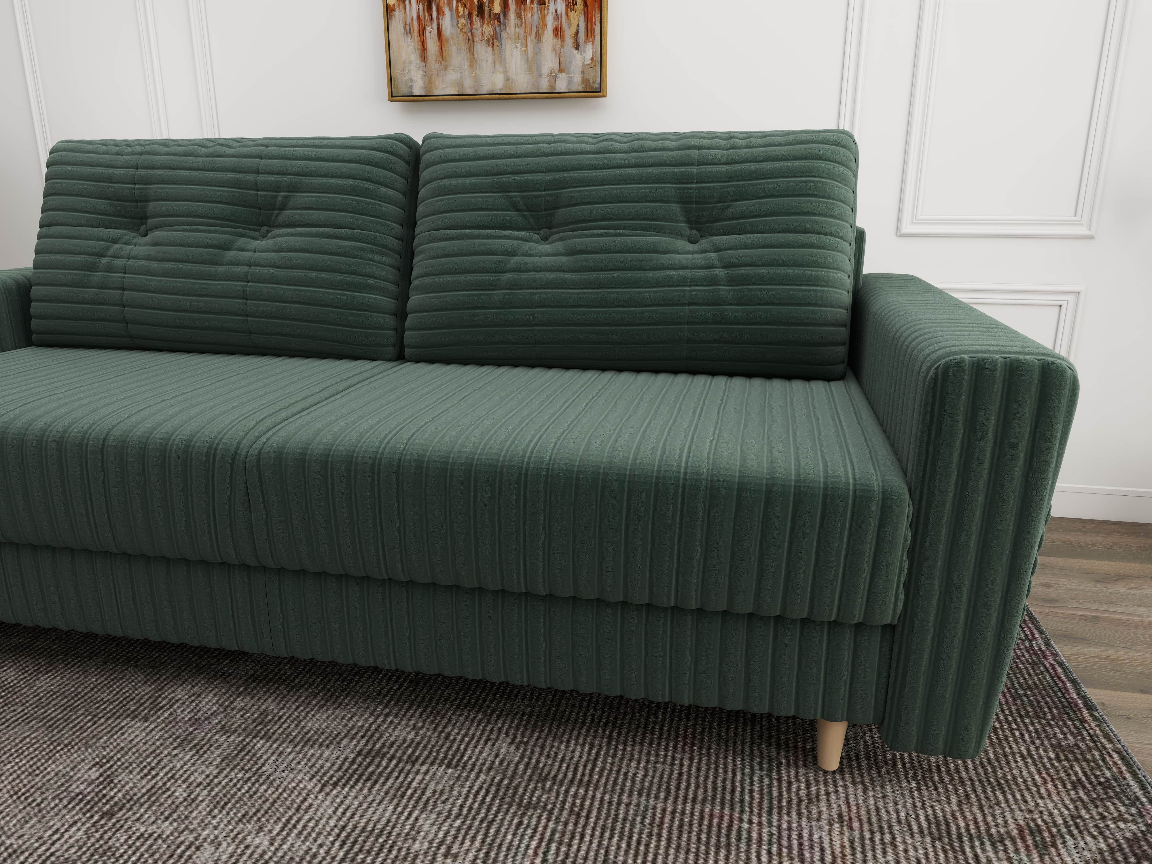 Canapea extensibilă dumonde cu ladă de depozitare si sezut confortabil din spuma HR, Summer Ambience Verde 225x100 cm