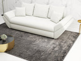 Canapea extensibilă dumonde cu ladă de depozitare si sezut confortabil din spuma HR, Loana Ambience White 250x100 cm Fabrica