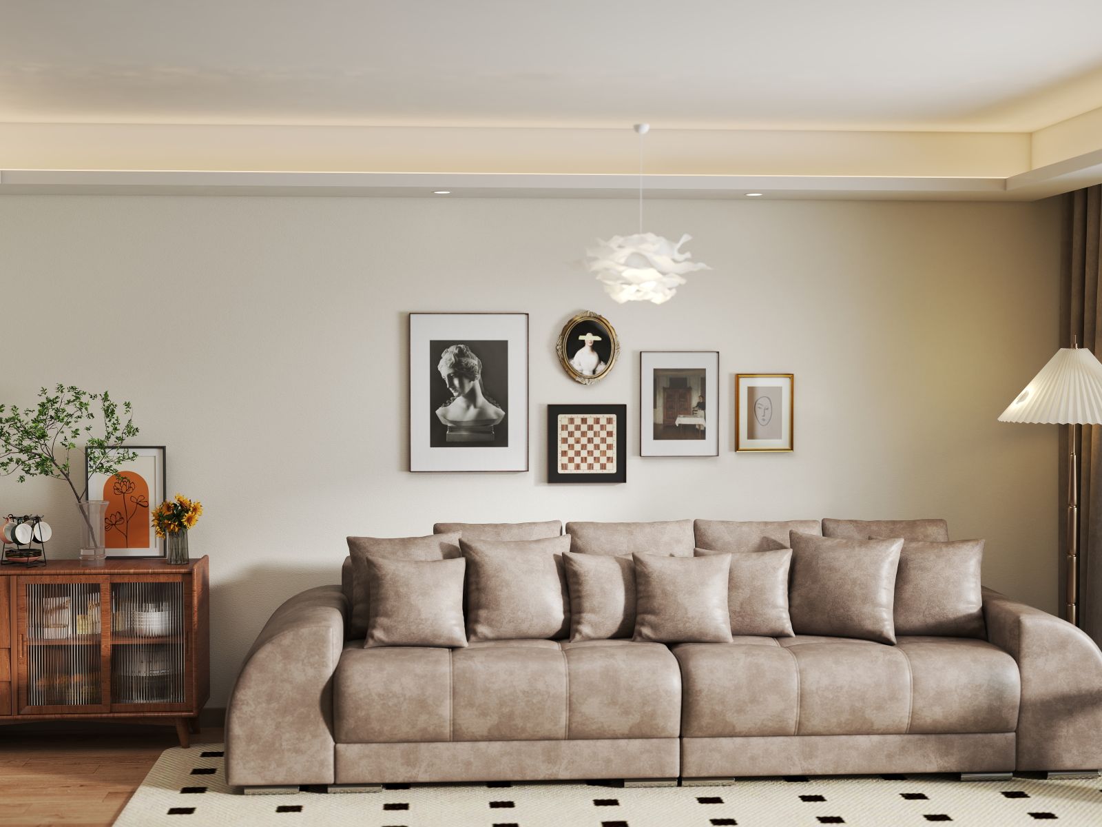 Canapea extensibilă dumonde cu 2 lăzi de depozitare si sezut confortabil din spuma HR, Big Sofa Verona Tobago Brown 310x100 cm Fabrica