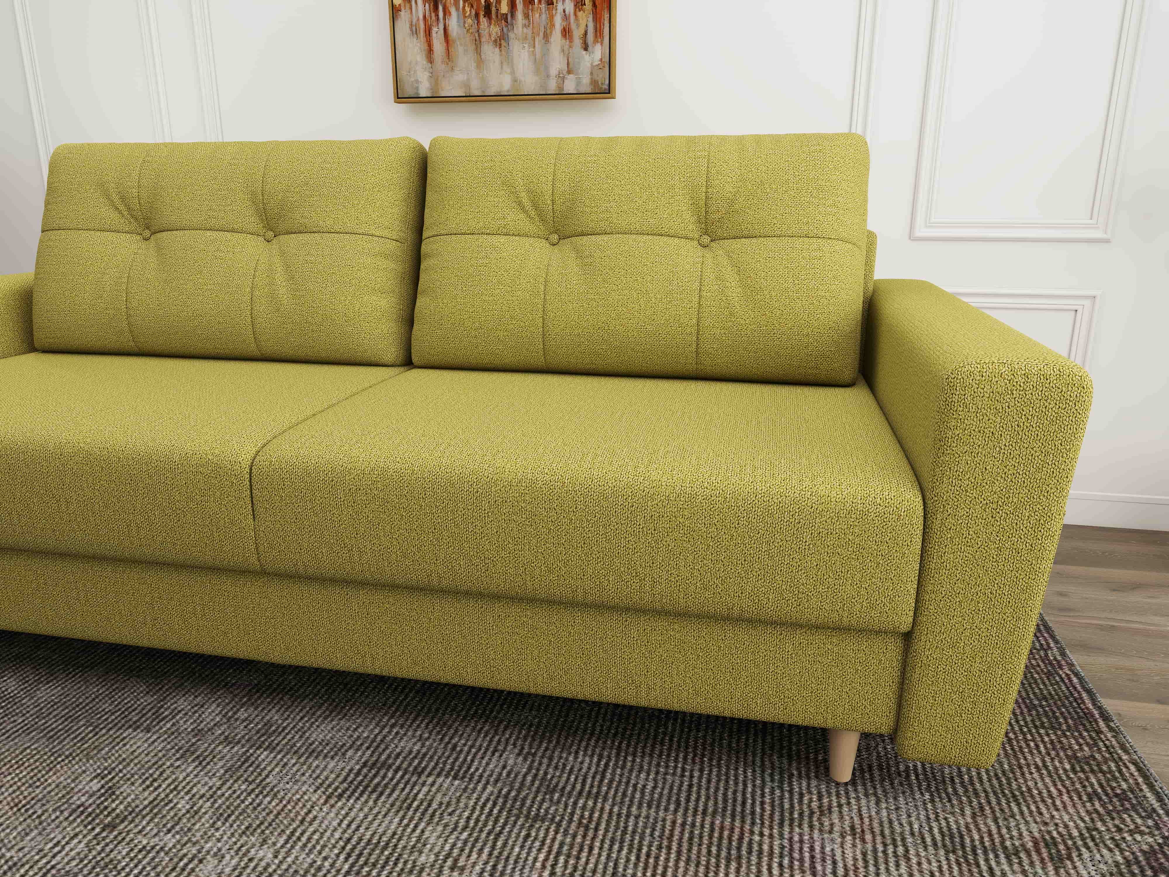 Canapea extensibilă dumonde cu ladă de depozitare si sezut confortabil din spuma HR, Summer Enjoy Verde 225x100 cm
