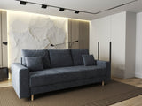Canapea extensibilă dumonde cu ladă de depozitare si sezut confortabil din spuma HR, Kronos Euphoria Gri Grafit 210x100 cm fabrica